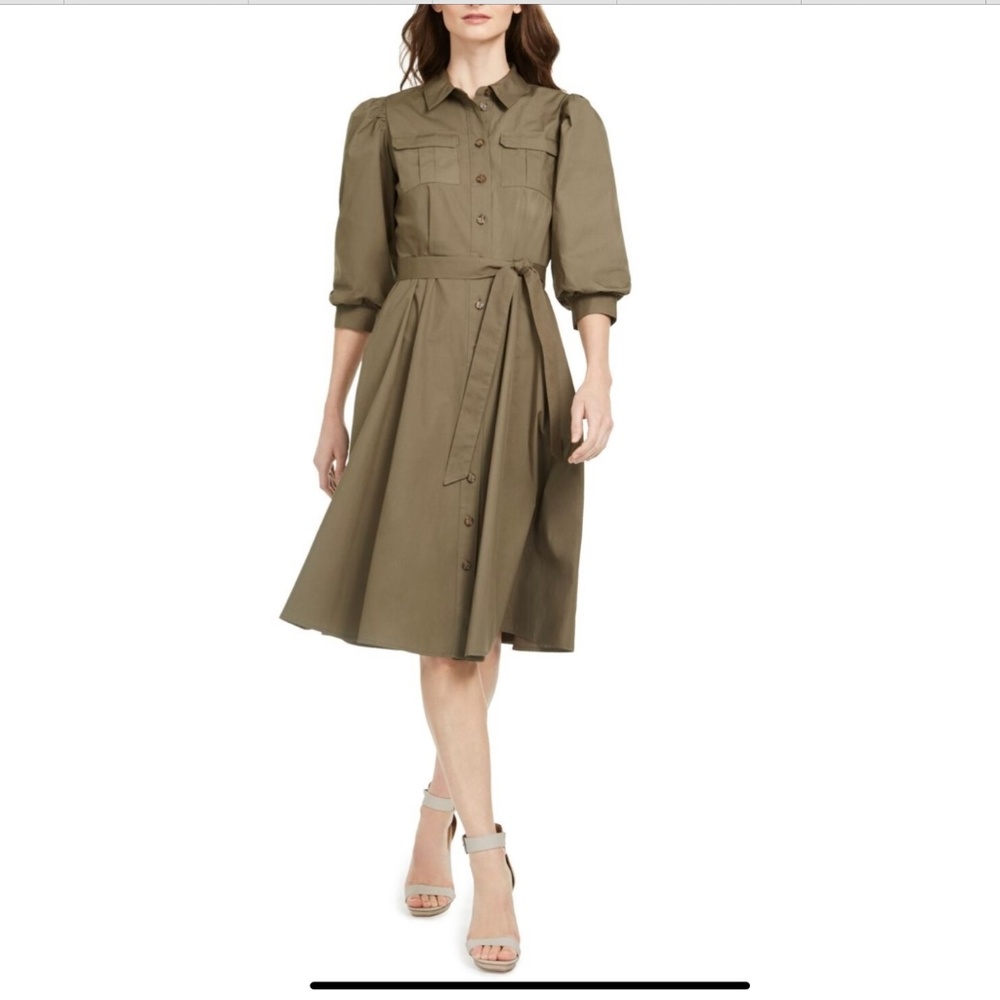 Calvin Klein Green Dress, Size 10 - Picture 4 of 6